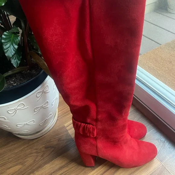 Via Spiga Red Heeled Boots - Picture 5 of 10
